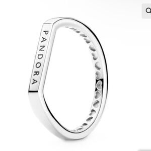 Pandora Logo Bar Ring